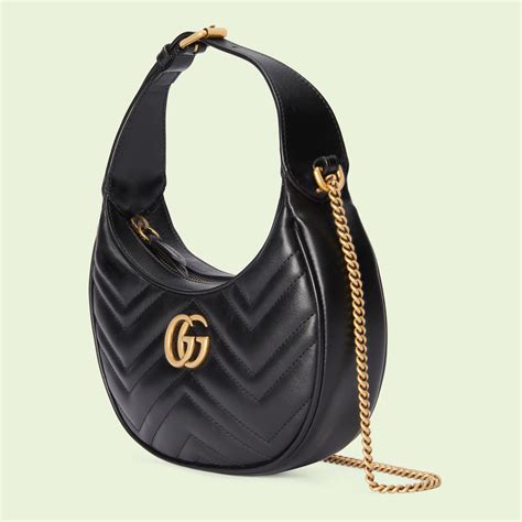 black gucci large half moon bag|Gucci half moon mini bag.